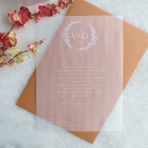 Transparent vellum Arrezo invitations