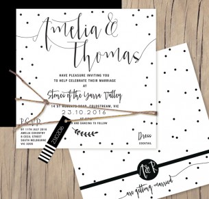 simply sublime flat card invitation