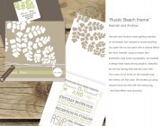 Rustic Beach theme wedding invitation