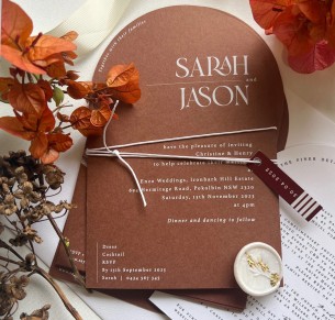 Gigi arch wedding invitation