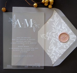 frosted acrylic the romance invitation