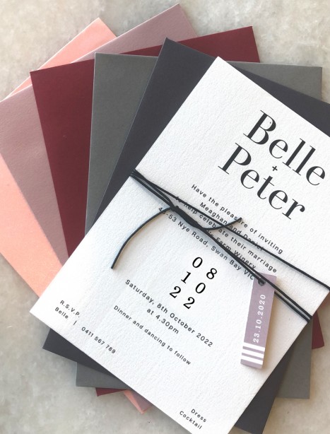 Belle cheaper flat card invitation