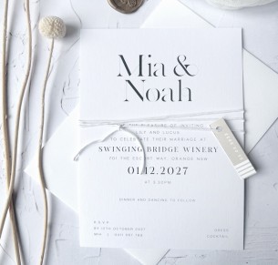 NEW! mia classico cheaper wedding invitation