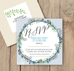 circle of blossoms rsvp card