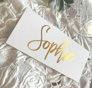 sophie gold foil placecards