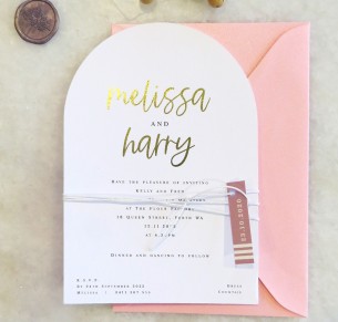 Arch + gold or rose gold foil! Melissa invitation