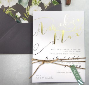 Foil! Romantics invitations