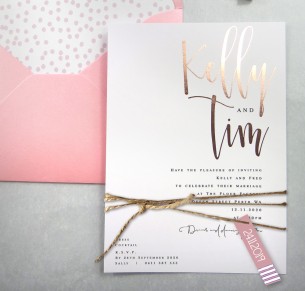 Foil! Quick kiss invitation