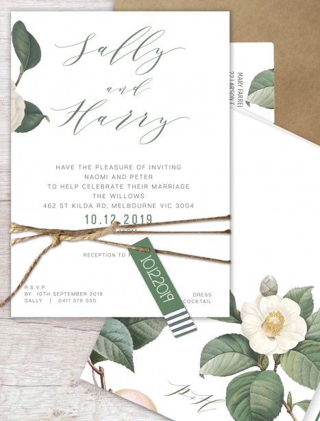 Chloe flat card invitation