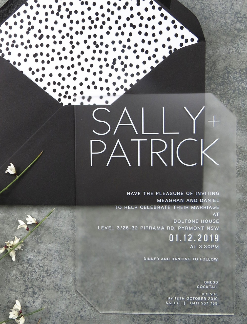 Helsinki Frosted Acrylic Invitation Online Australia Lilykiss Wedding Invitations Australia