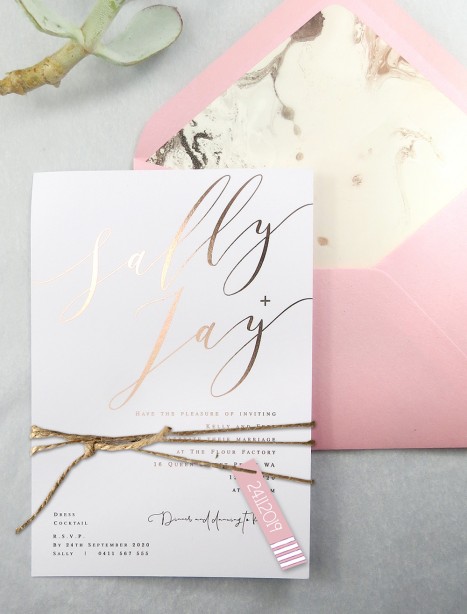 Rose gold foil! flirtation invitation