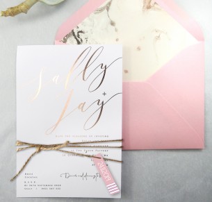 Rose gold foil! flirtation invitation