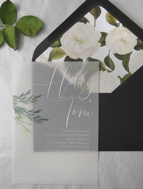 Rules of attraction vellum invitation