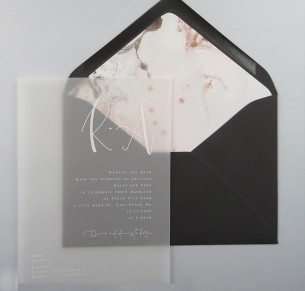 transparent Vellum Harmony invitation