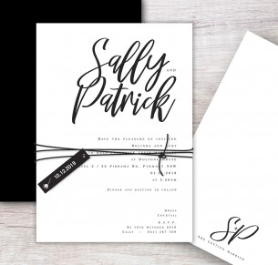 santa fe flat card invitation