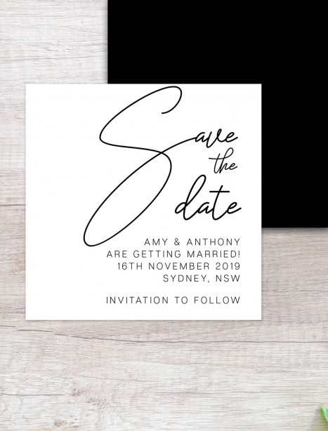 Berlin save the date wedding invitation