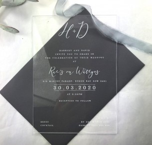 Clear Acrylic bliss invitation