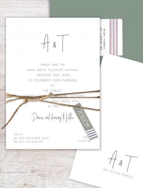 anna flat card invitation