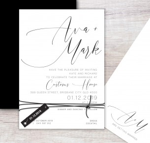 Oh so chic wedding invitation