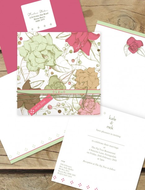 flower garden wedding invitation