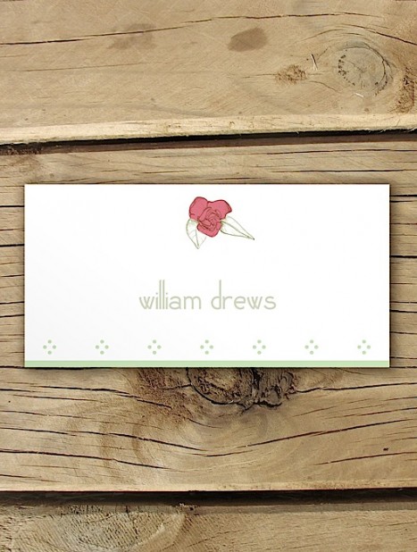 secret garden placecard