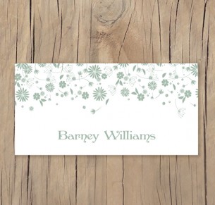 falling into spring placecard