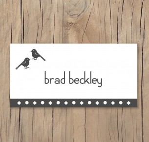 El amor birds placecard