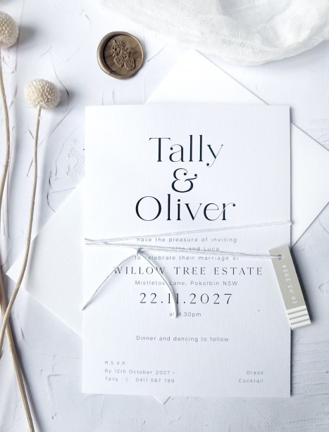 tally cheaper wedding invitation