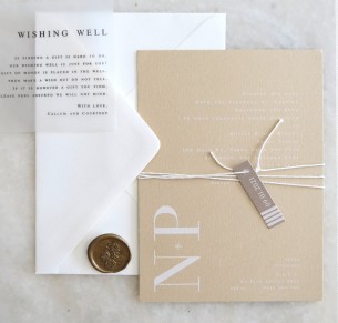 natalia design on nude wedding invitation