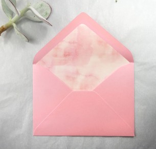 watercolour blush envelope liner