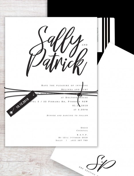 santa fe flat card invitation