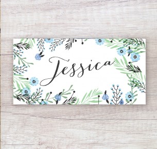 Circle of blossoms placecard