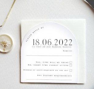 baby arch rsvp card