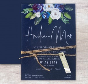 Forever white ink and colour invitation