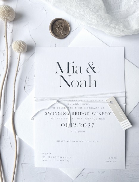 NEW! mia classico cheaper wedding invitation