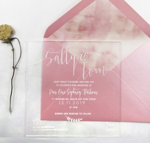 Clear Acrylic simply sublime invitation