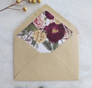 envelope liner thumberlina burgandy