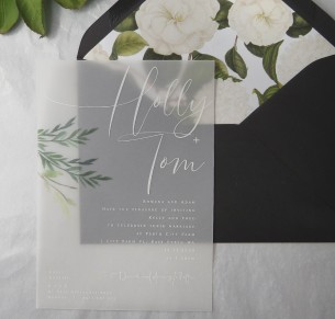 Rules of attraction vellum invitation