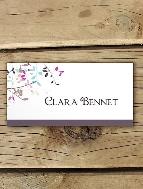 autumn leaves placecard