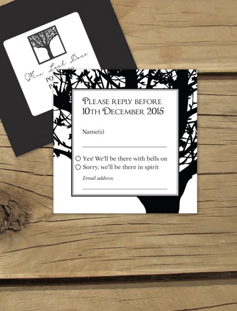 Enchanted tree laser cut black RSVP