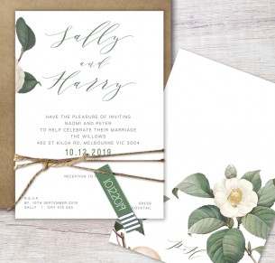 Chloe flat card invitation