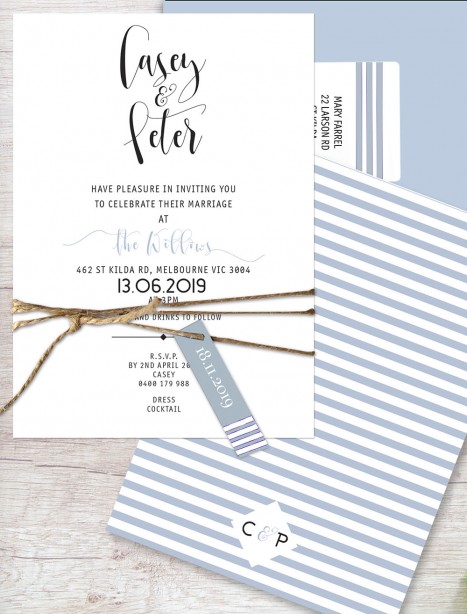 oklahoma flat card invitation