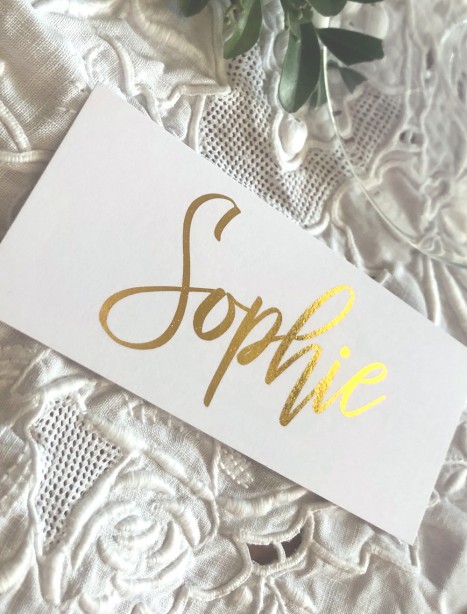 sophie gold foil placecards