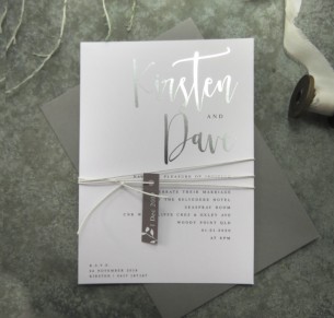 Silver foil! Quick kiss invitation