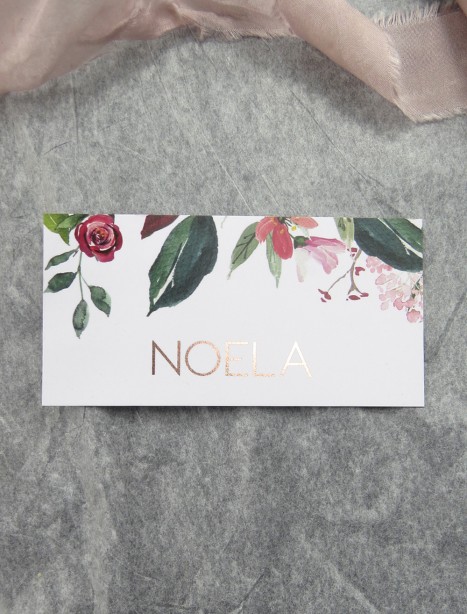 Bordeaux rose gold placecard