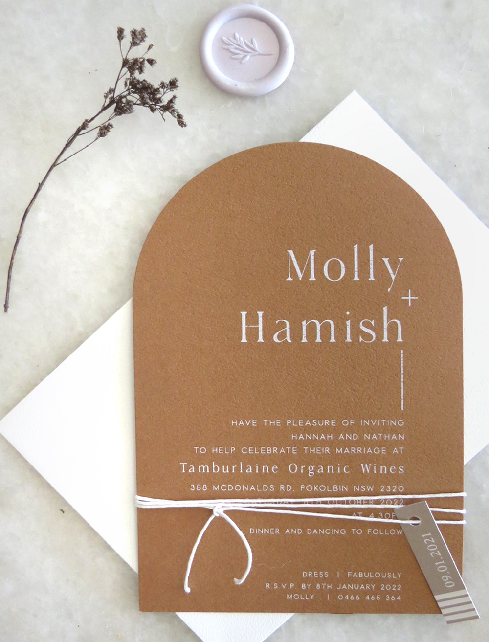 Cinnamon Arch Wedding Invitation Online Australia Lilykiss Wedding Invitations Australia