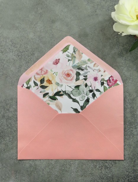 Watercolour field of flowers envelope liner