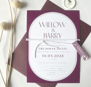 new! Willow double arch cheaper wedding invitation