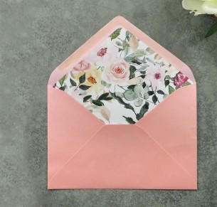 Watercolour field of flowers envelope liner