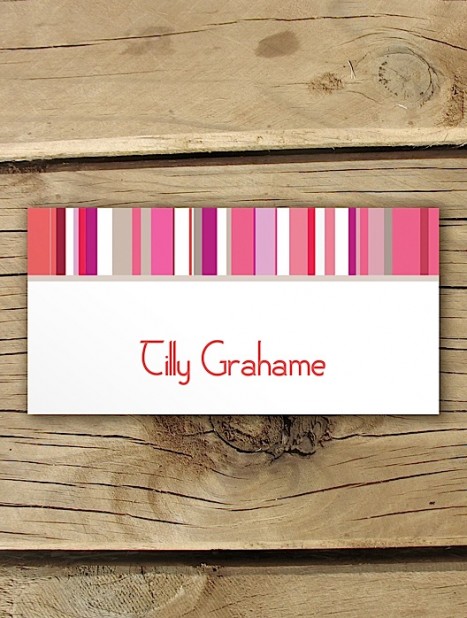 french stripe placecard